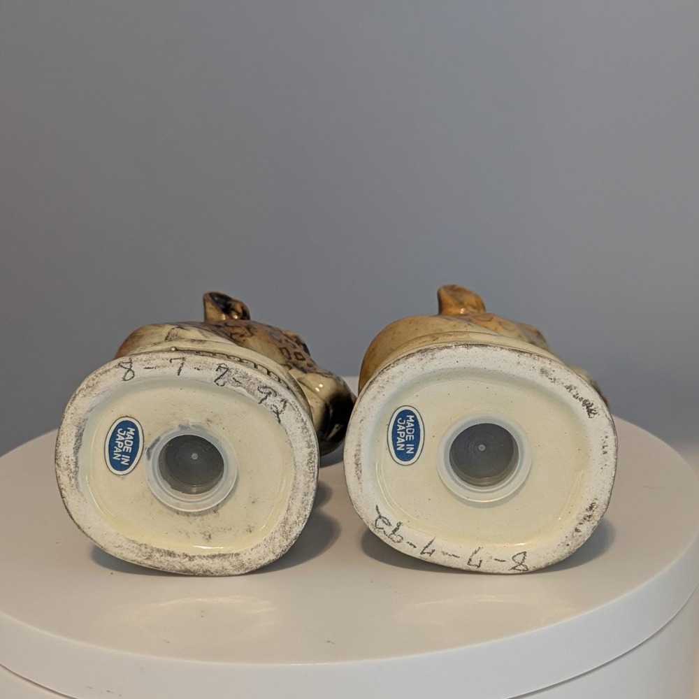 Vintage Ceramic Leopard Head Salt And Pepper Shakers‎ Made In Japan - Picture 6 of 7